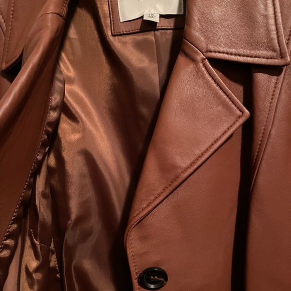NWT: A beautiful A K cognac 100% leather jacket - Picture 3 of 8